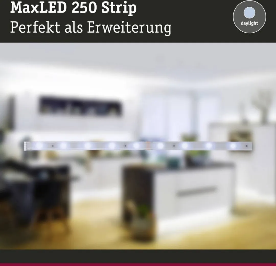 Paulmann MaxLED 250 LED-strip Daglichtwit 100cm - Zilver