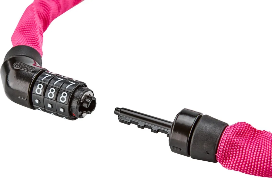 ABUS Steel-O-Chain 4804C Kettingslot 75cm - Roze