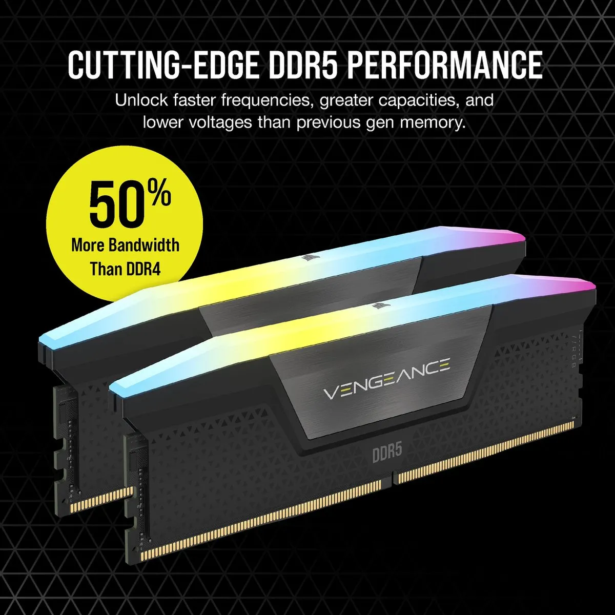 Corsair Vengeance CMH16GX5M2B5200C40 DDR5 RAM - 16GB (2x8GB) - 5200MHz