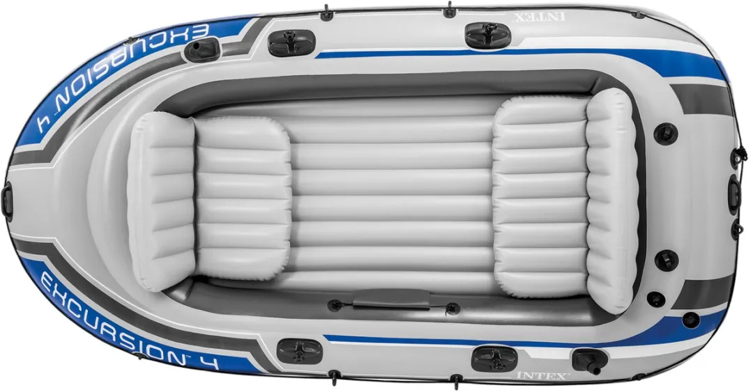 Intex Excursion 4 Opblaasboot - 315x165cm - 4 Personen - Grijs/Blauw