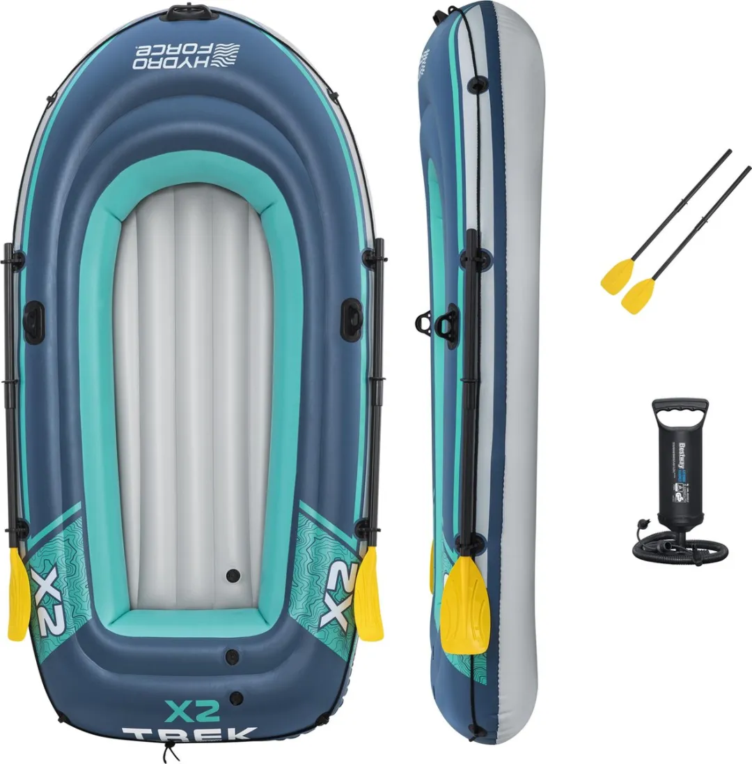 Bestway Hydro Force Trek X2 Opblaasbare Raft 2 Personen - 2,32m - Blauw/ Groen - afbeelding 3 van 6