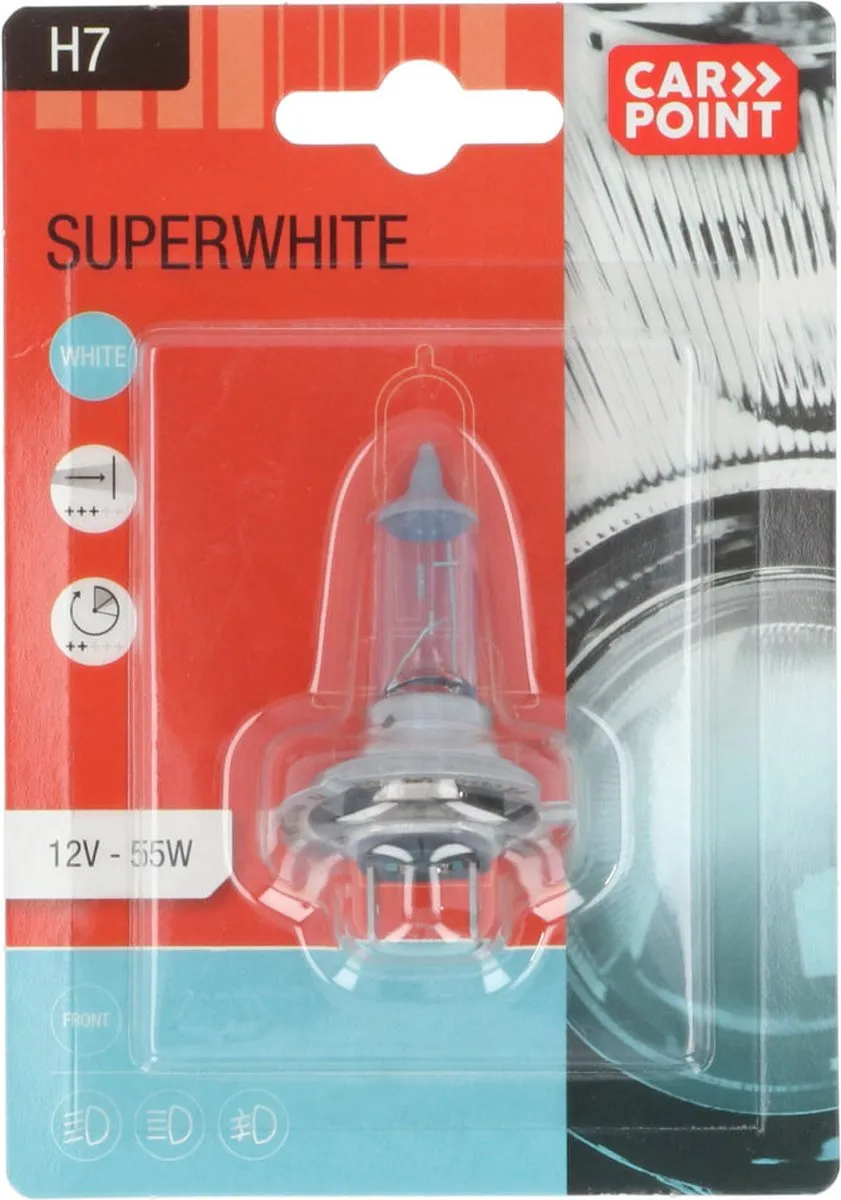 Carpoint Superwhite Halogeen H7 12V 55W - Helder Wit