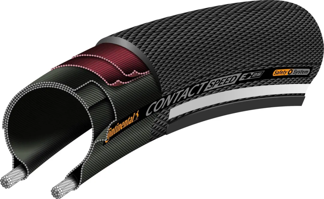 Continental Contact Speed 28x1.10/28-622 Buitenband - 28 Inch - Zwart met reflectie