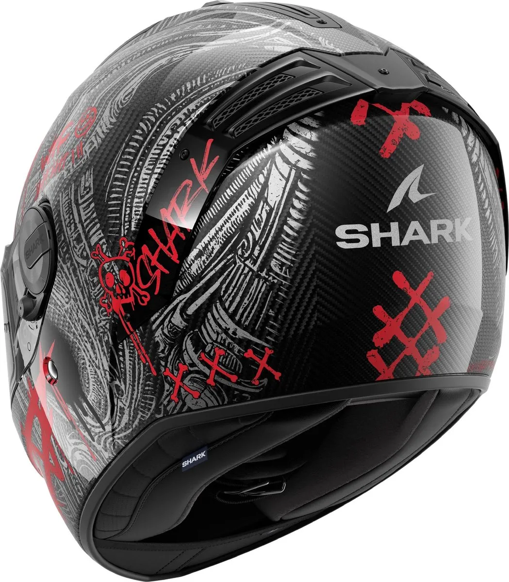 Shark Spartan RS Shiever Carbon Helm - 2XL - Zwart/Koolstof/Rood