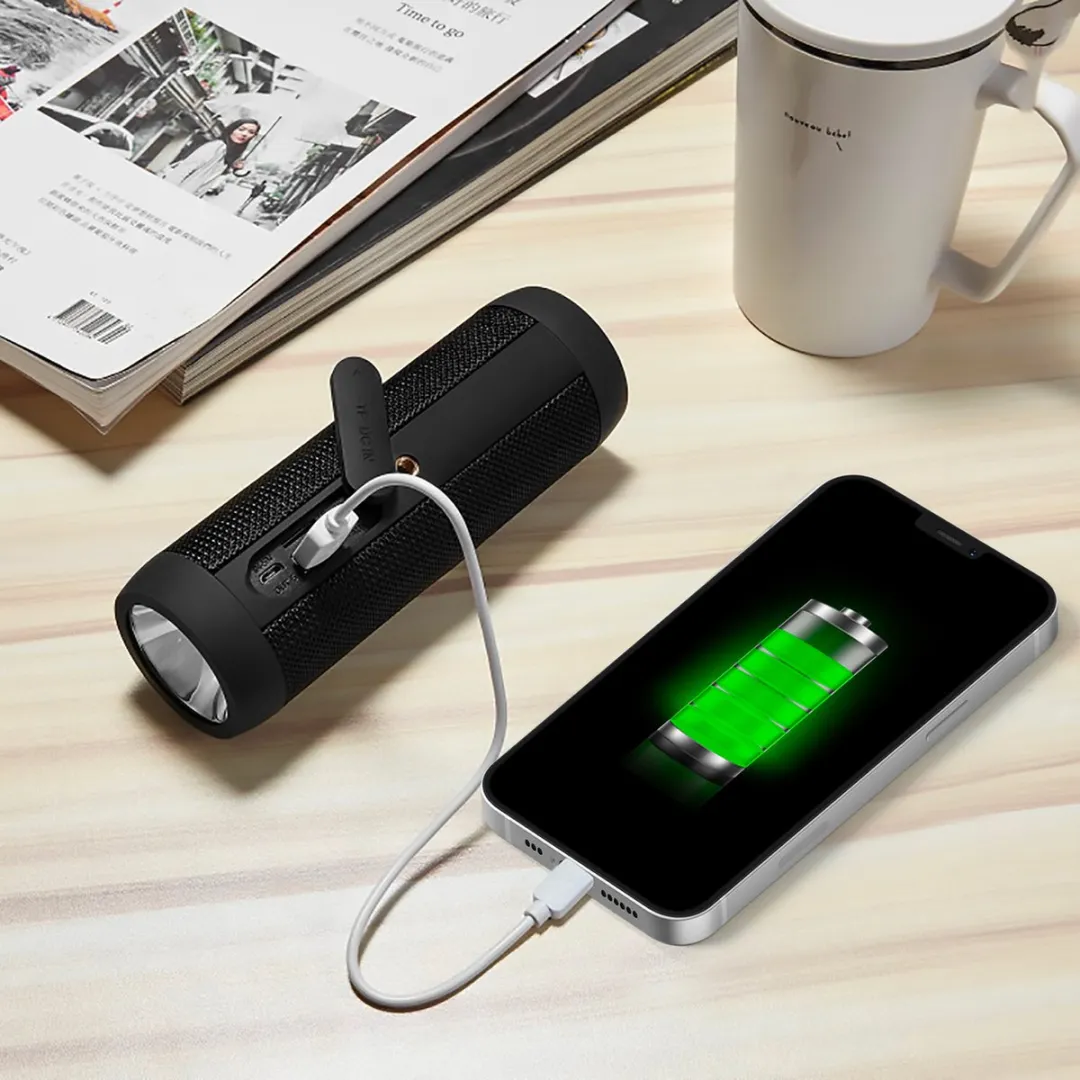 Celly Speakerbike Draadloze Speaker 5W Powerbank 3600mAh - Zwart