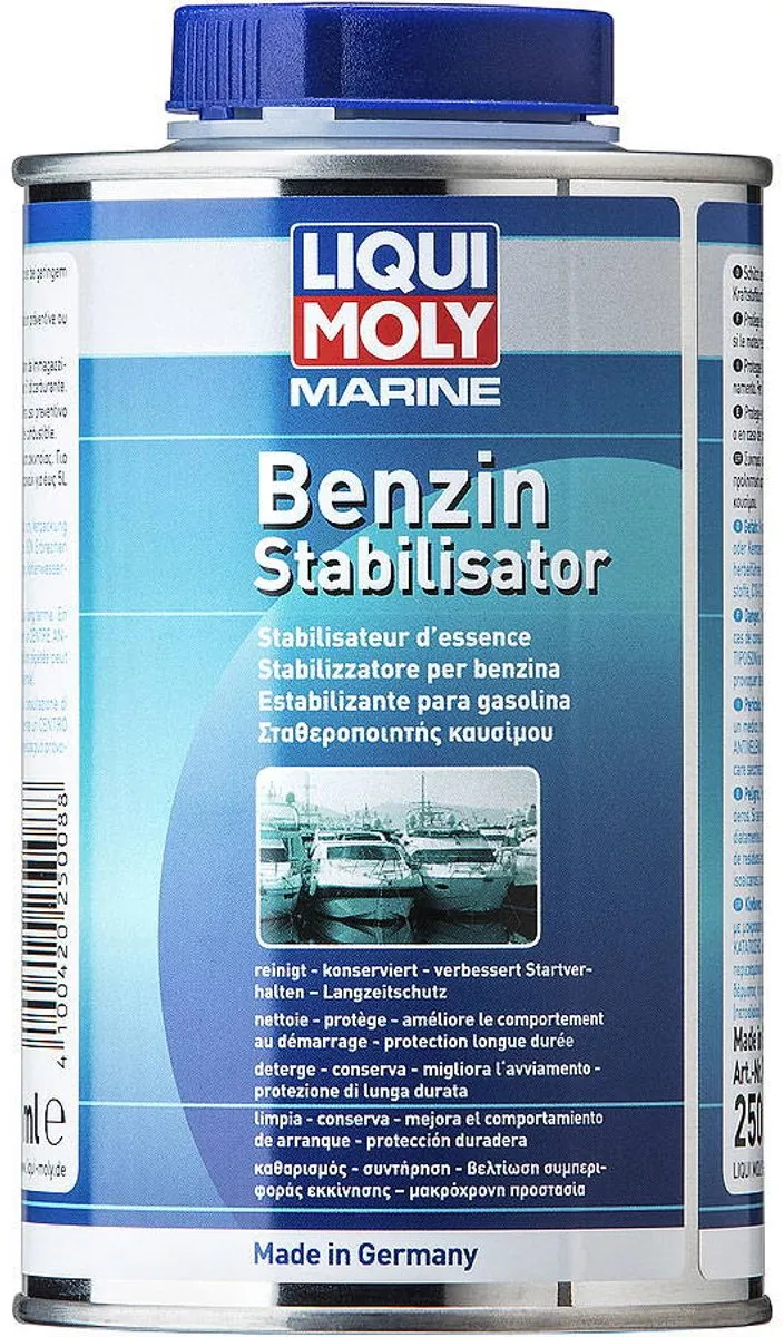 Liqui Moly Benzine Stabilisator 25008 500ml - Blauw/Wit/Zilver