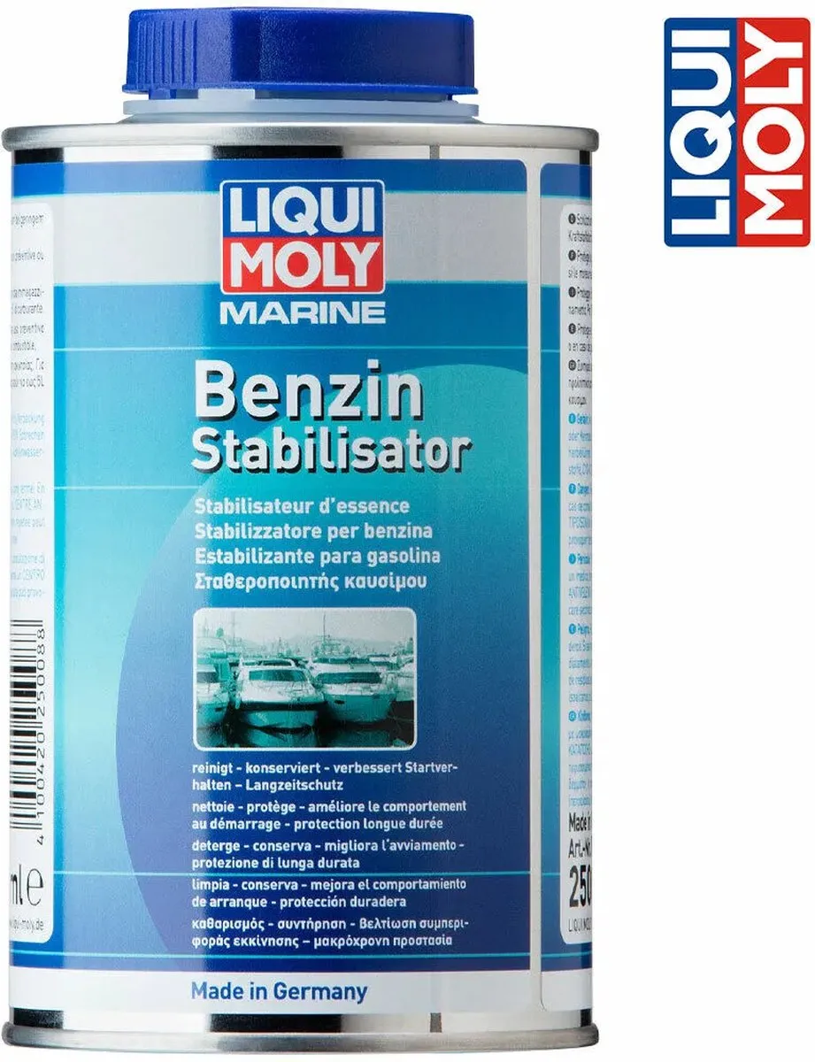 Liqui Moly Benzine Stabilisator 25008 500ml - Blauw/Wit/Zilver