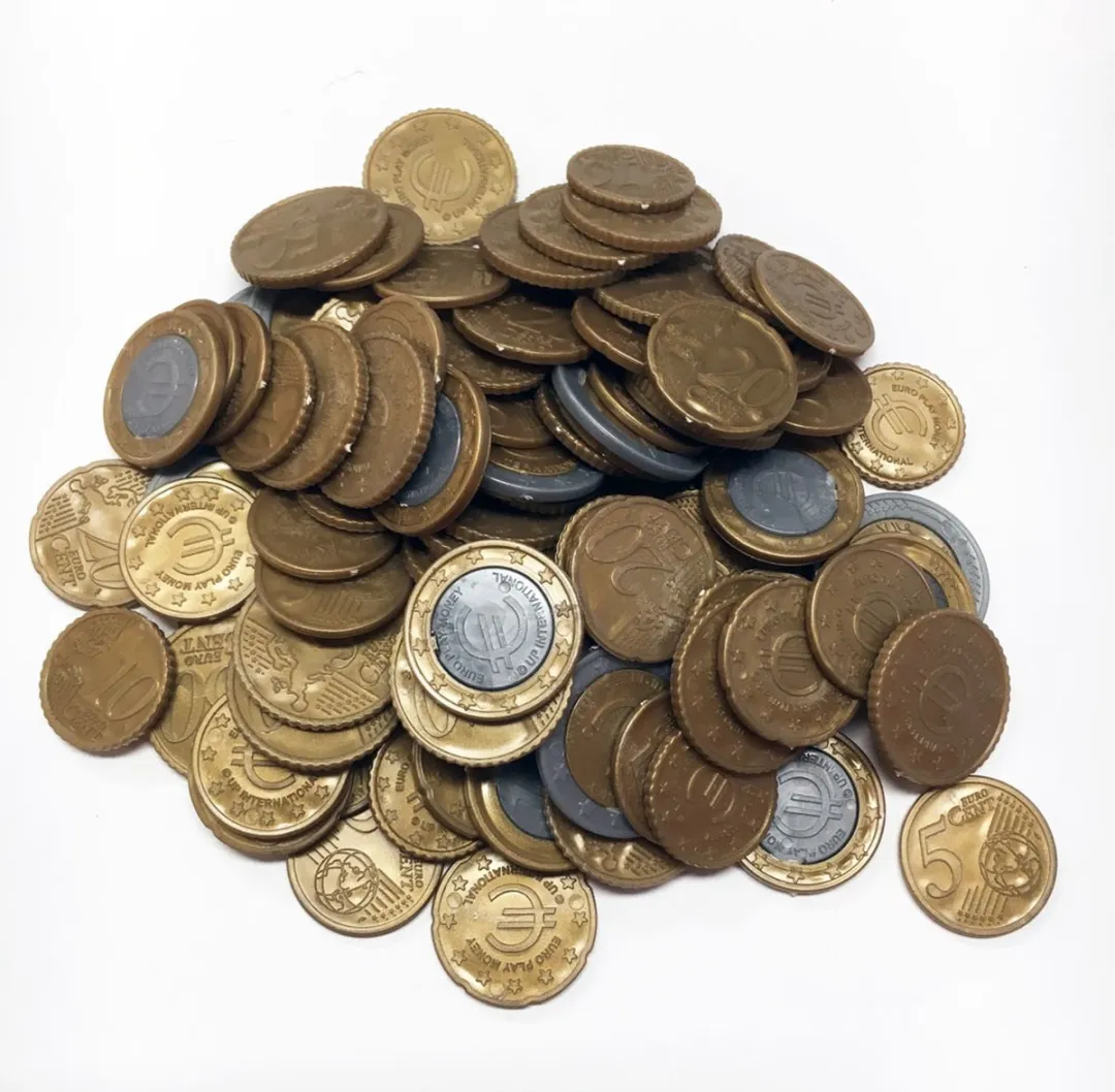 Johntoy Euro Speelgeld Munten - 100 Stuks - Brons/Grijs