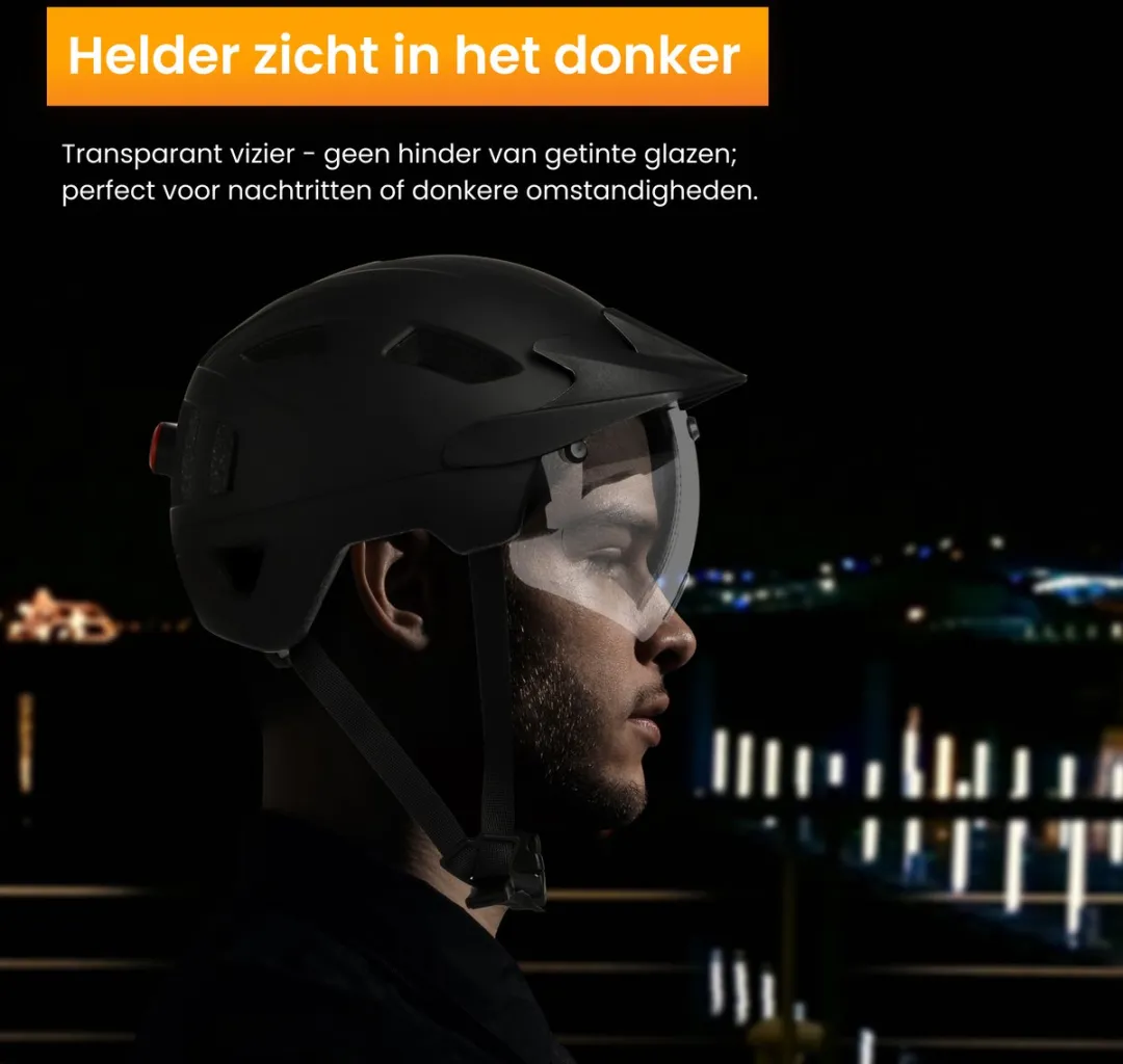 R2B Speed Pedelec Helm L - Zwart - LED Verlichting