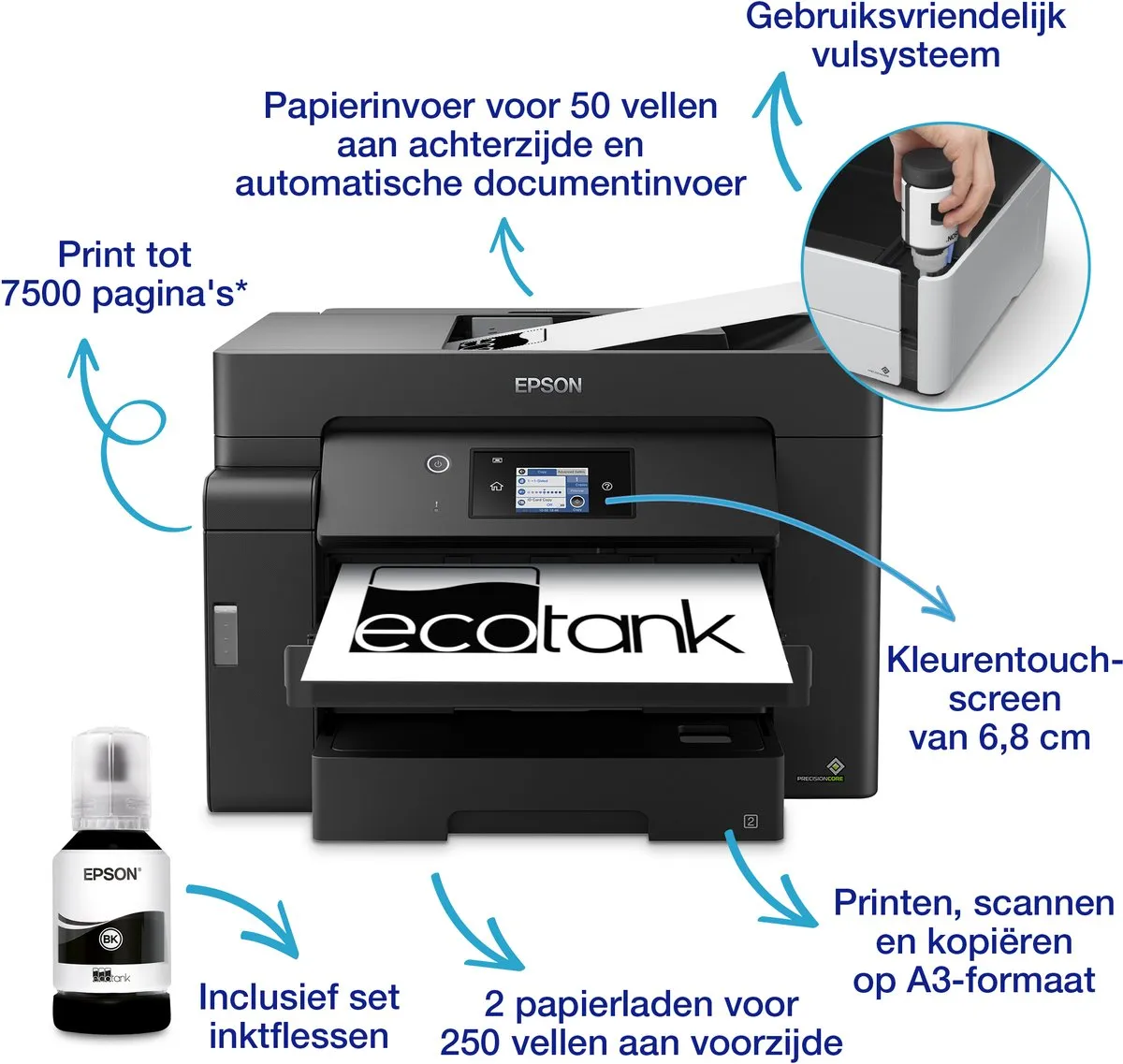 Epson EcoTank ET-M16600 All-in-One Inkttankprinter - Zwart