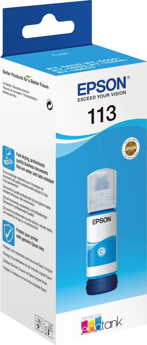 Epson EcoTank C13T06B240 Cyan Inktpatroon - 70ml