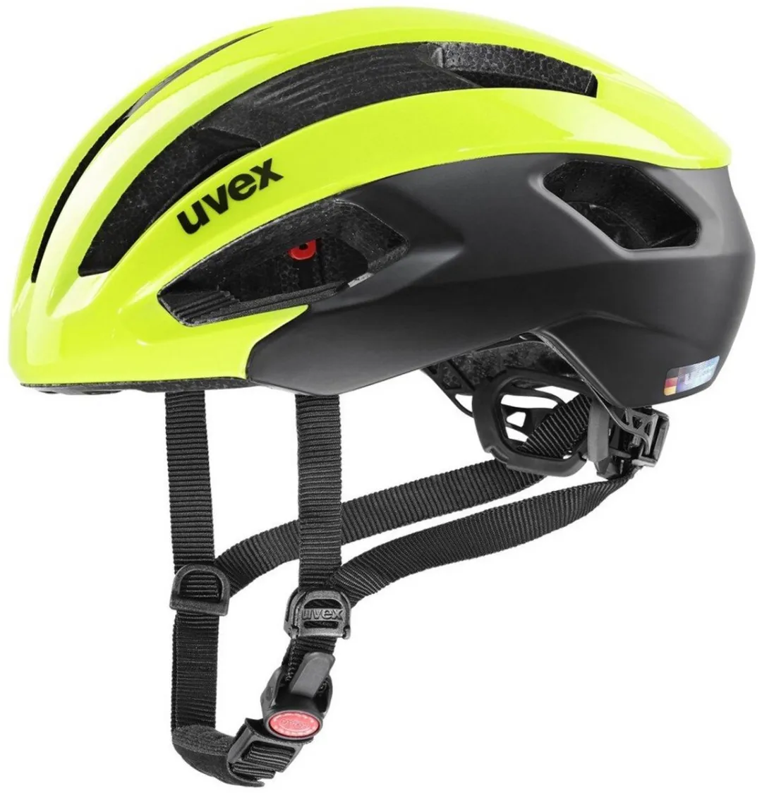 Uvex Rise CC Fietshelm - Neon Yellow/Black - Maat 56-60