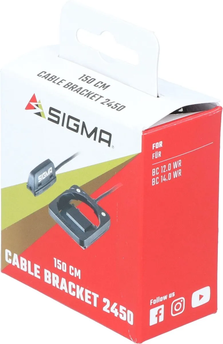Sigma Fietscomputerhouder 2450 - 1 Stuks - Zwart