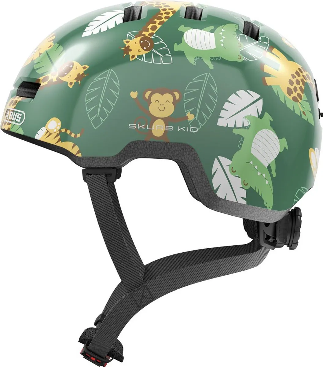 ABUS Skurb Kid Fietshelm Green Jungle - S (45-50 cm)