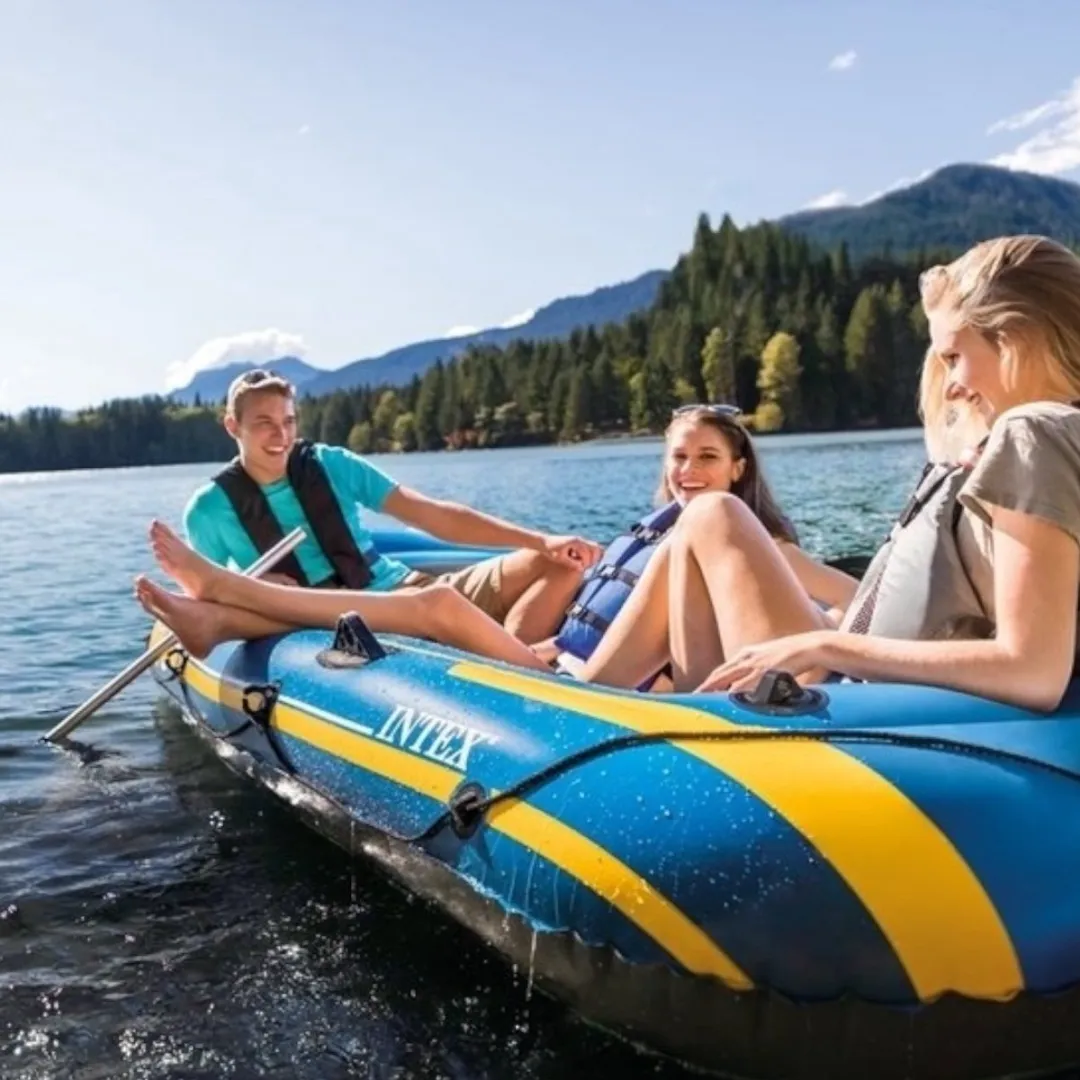 Intex Challenger 3 Opblaasboot - 3 Personen - Blauw