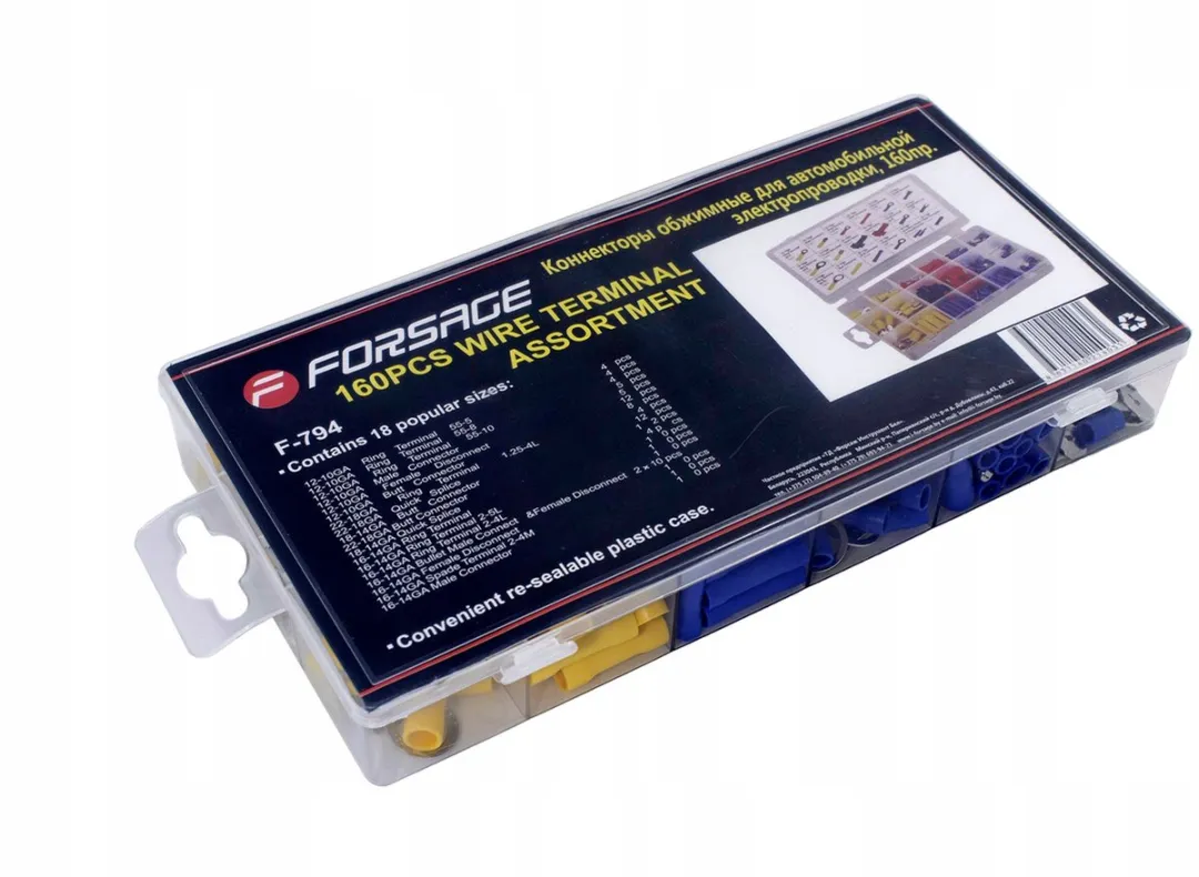 Forsage F-794 Autokonnektoren - 160 Stuks - Geel/Blauw/Rood