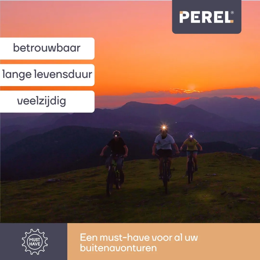 Perel LED Hoofdlamp - 7 Witte LED's - 7 Lichtmodi