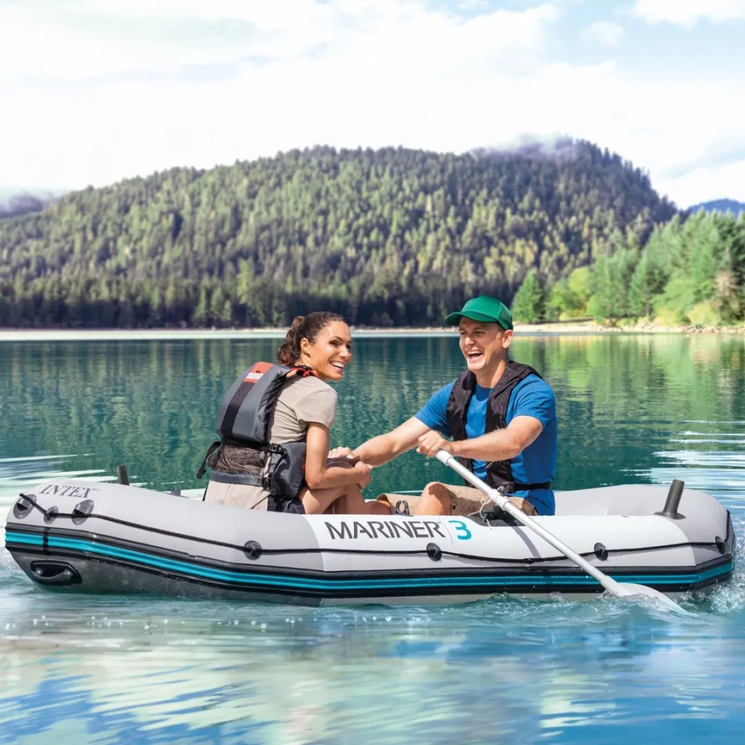 Intex Mariner 3 Bootset - 3 Personen - Grijs