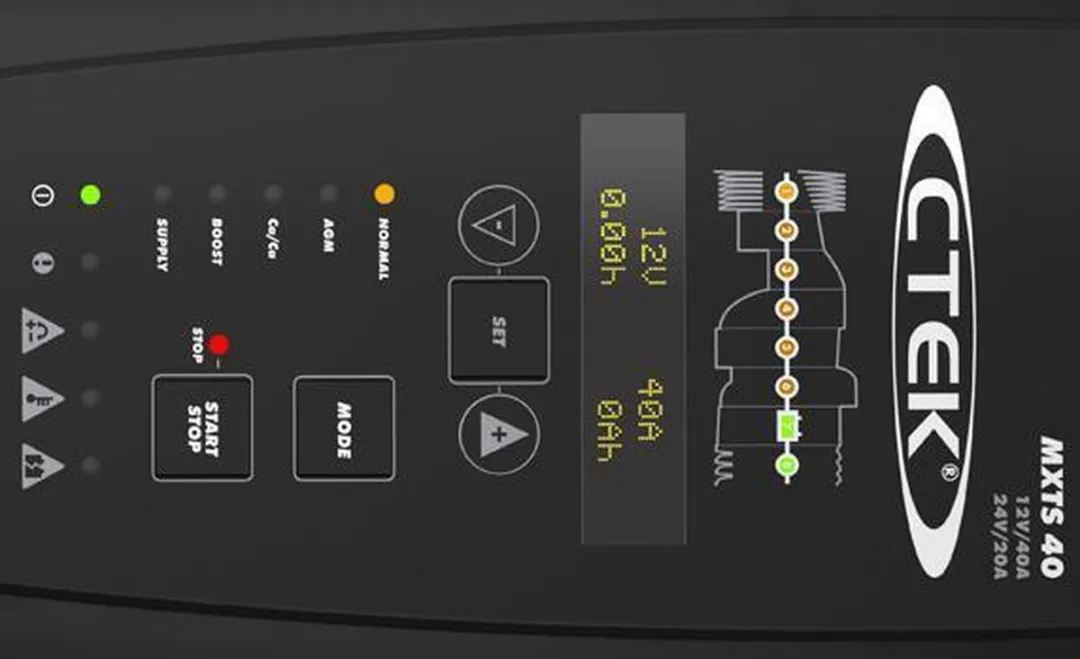 CTEK MXTS 40 Loodzuuraccuoplader 12V/24V - Zwart