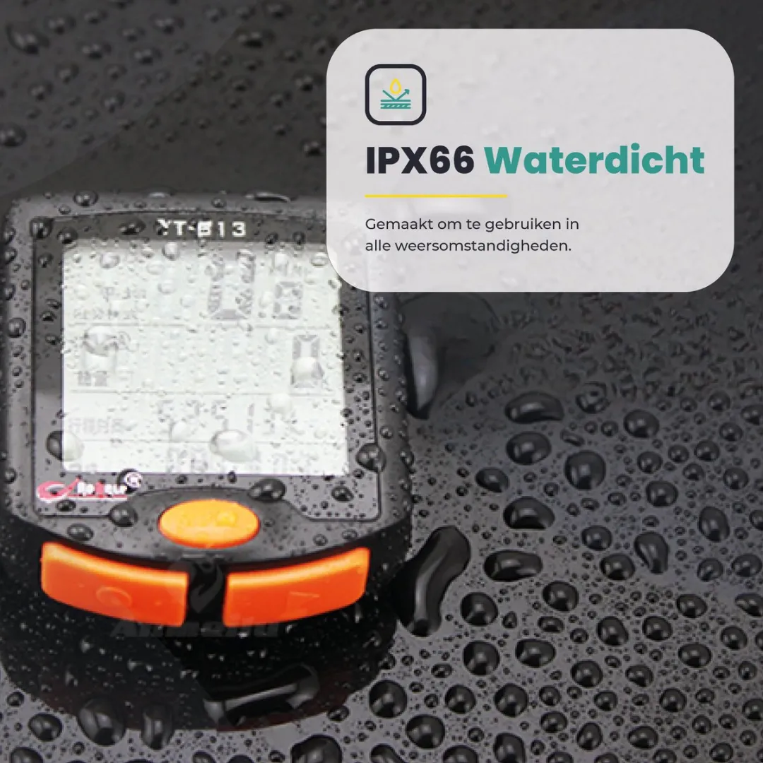 Voltano Draadloze Fietscomputer - Zwart/Oranje