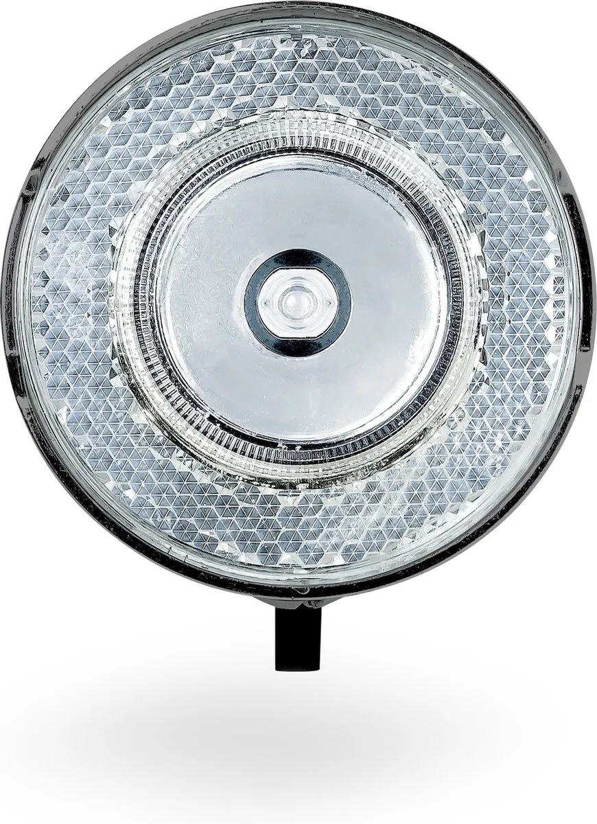 AXA 706 Fietsverlichting Voorlicht 15 Lux - Dark Chrome