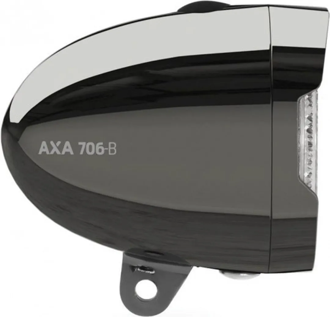 AXA 706 Fietsverlichting Voorlicht 15 Lux - Dark Chrome