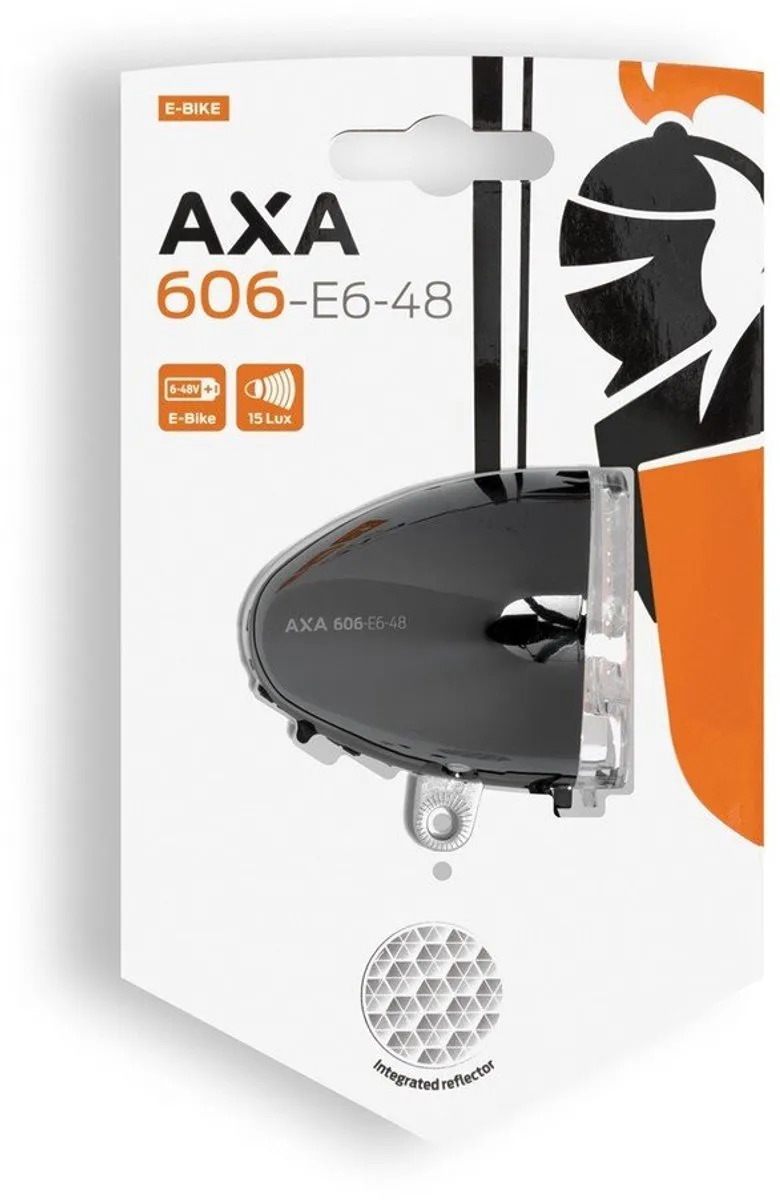 AXA 606 E-bike Koplamp 15 Lux - 6-48V - Dark Chrome