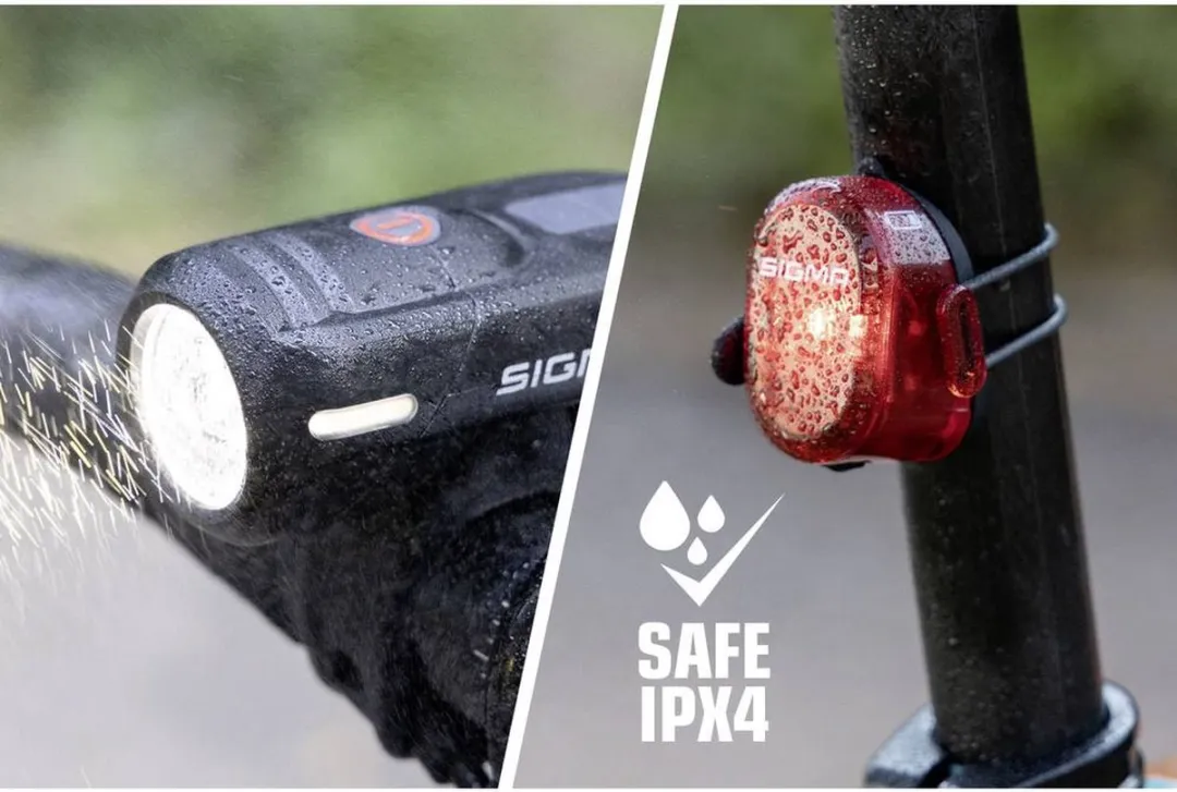 Sigma Aura 45 USB + Nugget II Fietsverlichtingsset 45 Lux - Zwart