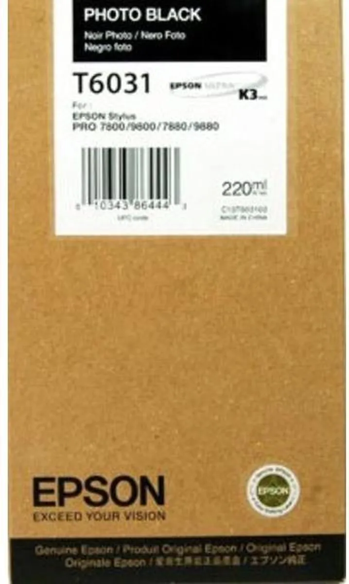 Epson T6031 Inktcartridge Foto Zwart - 220ml