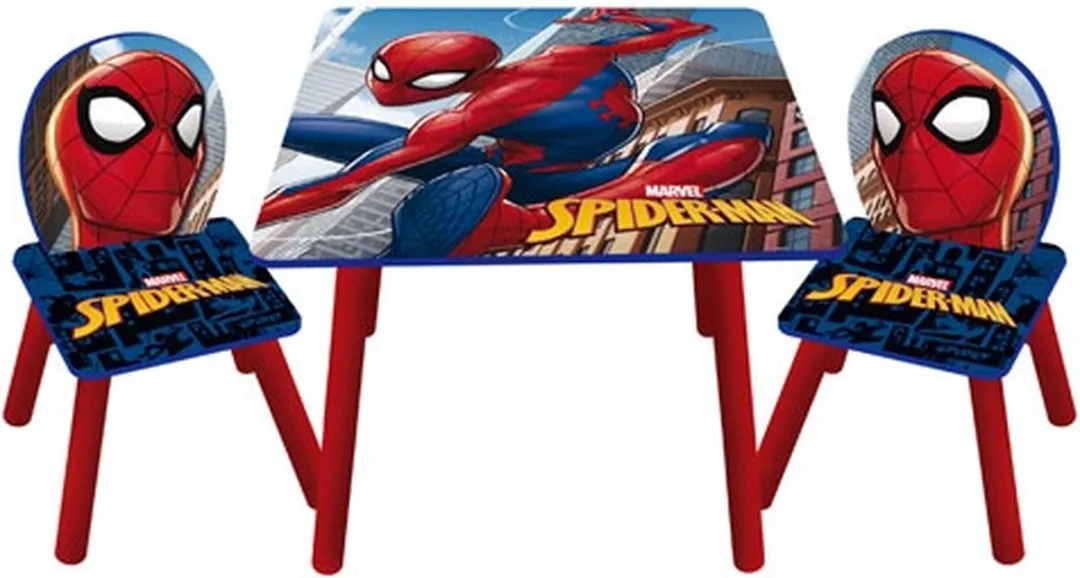 Spider-Man Kindertafel met 2 Stoelen