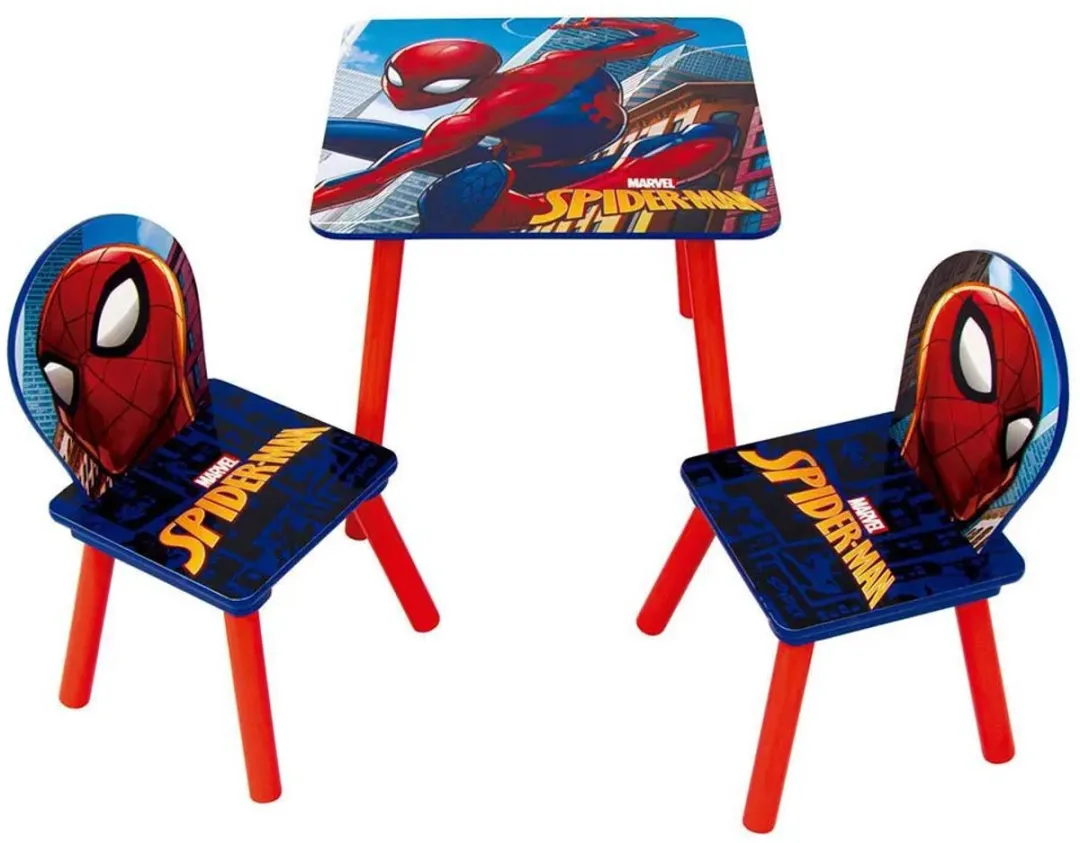 Spider-Man Kindertafel met 2 Stoelen - Multi Colour