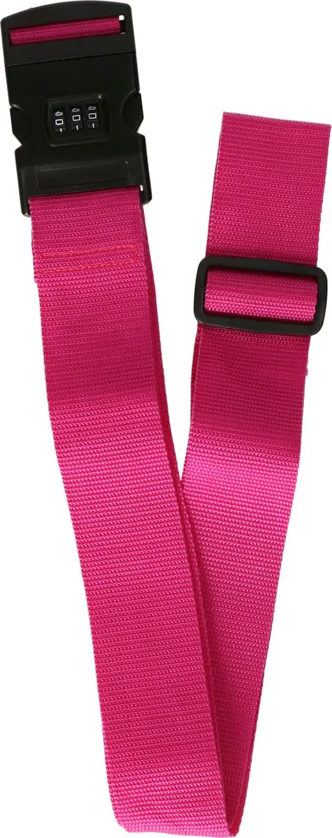 Bellatio Design Bagageriem Roze - 4 Stuks - 200x6cm
