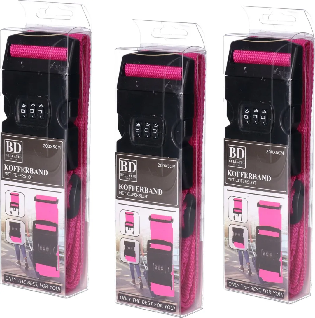 Bellatio Design Bagageriem Roze