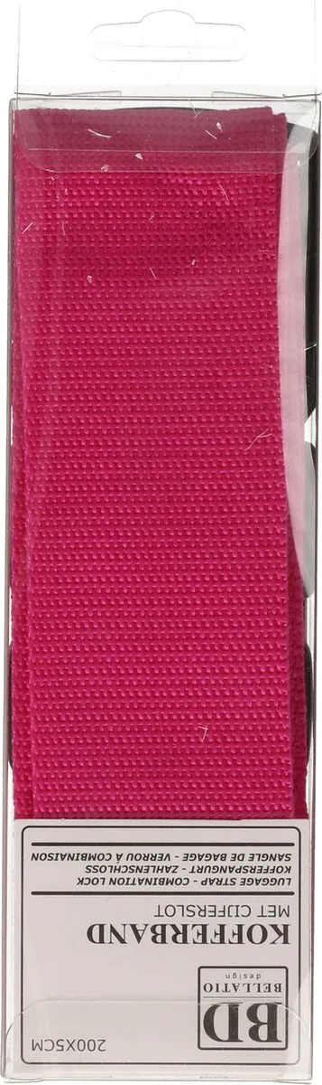 Bellatio Design Bagageriem Roze - 4 Stuks - 200x6cm