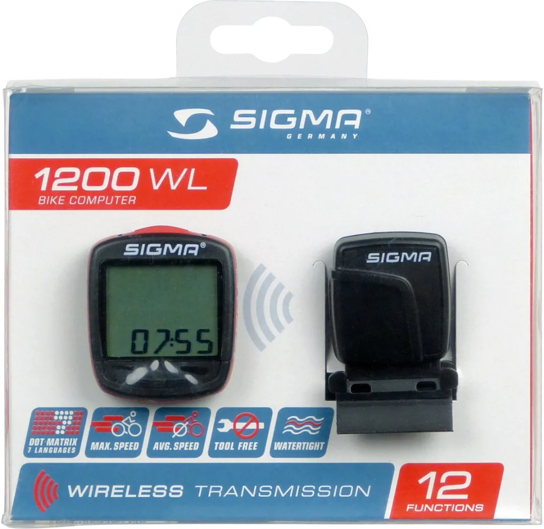 Sigma Baseline 1200 Fietscomputer - Zwart