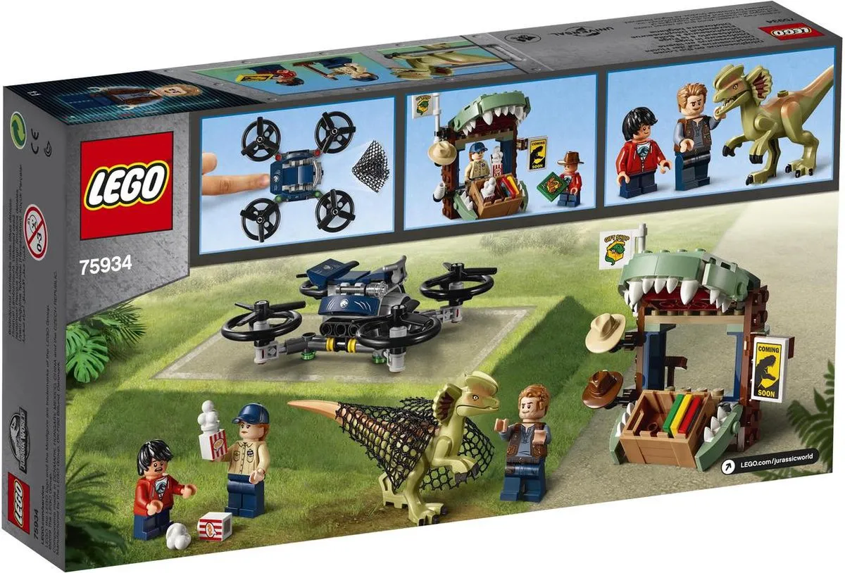 LEGO Jurassic World Dilophosaurus Ontsnapt 75934 - 168 Stukken