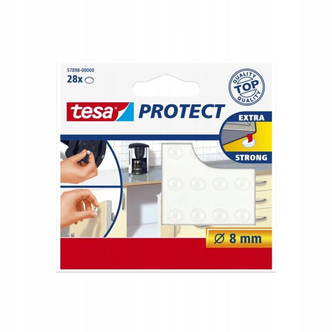 Tesa Protect Extra Strong Stootdoppen 8mm - Transparant