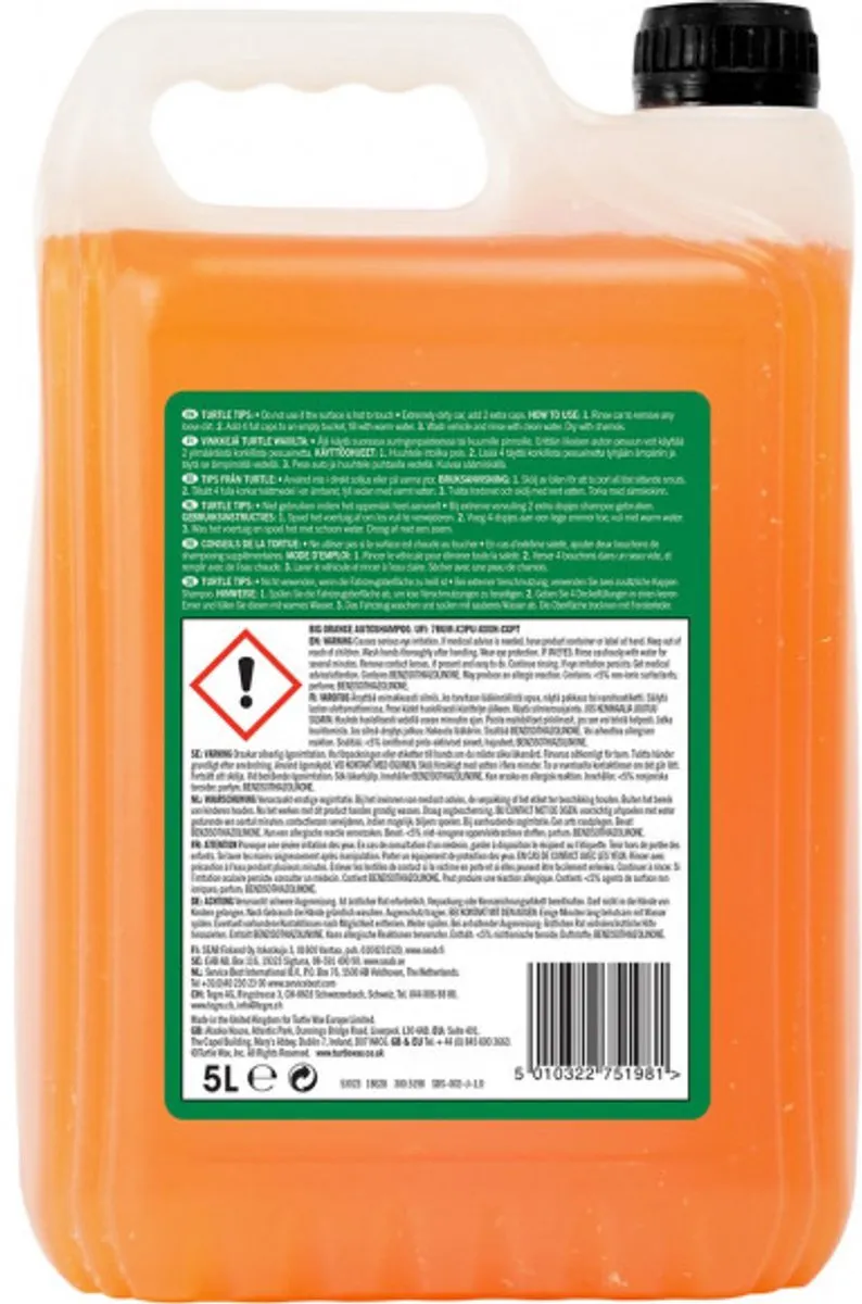 Turtle Wax Big Orange Auto Shampoo 5L - Oranje
