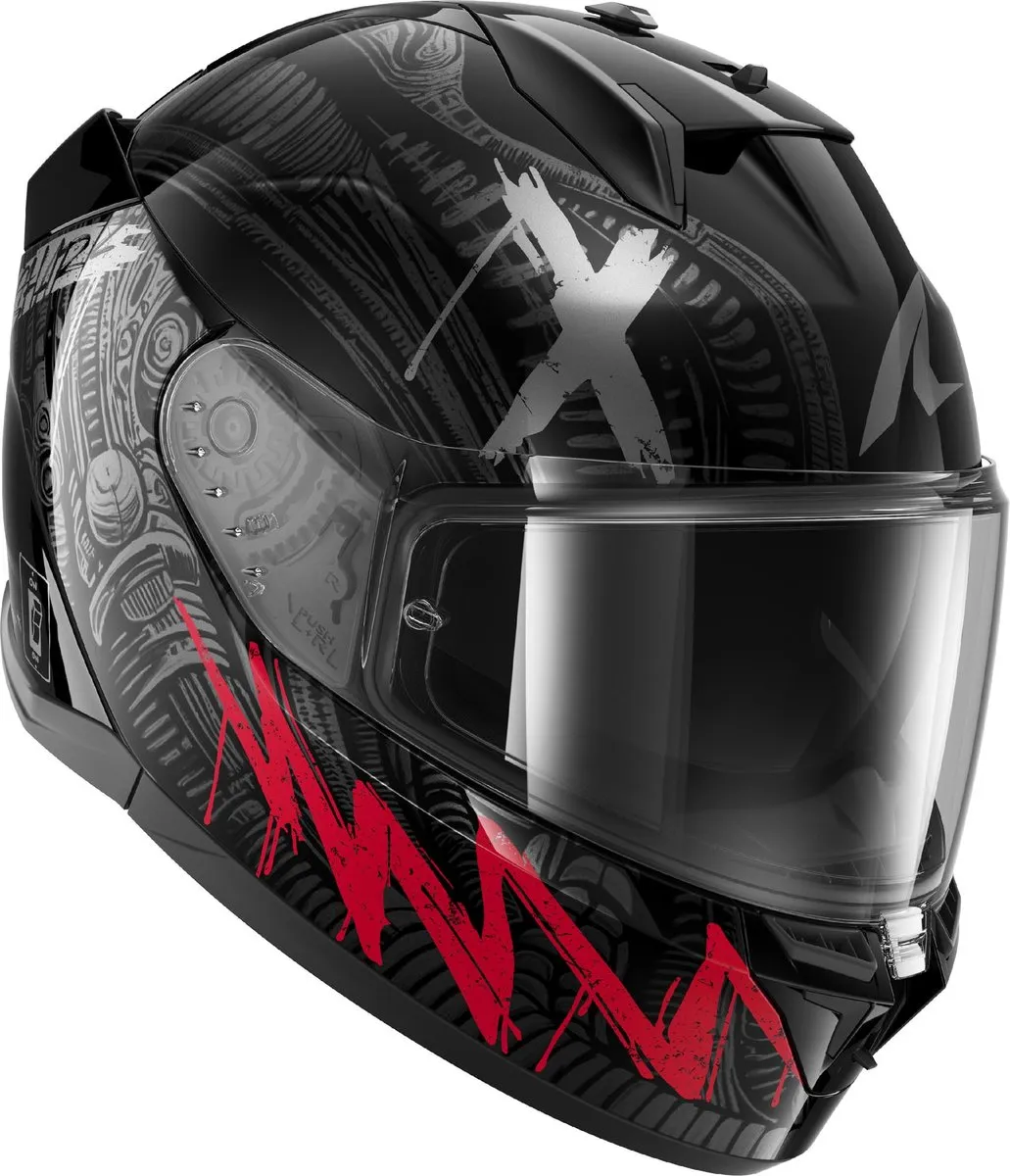 Shark D-Skwal 3 Shiever Helm - Maat L - Rood/Zwart/Anthraciet