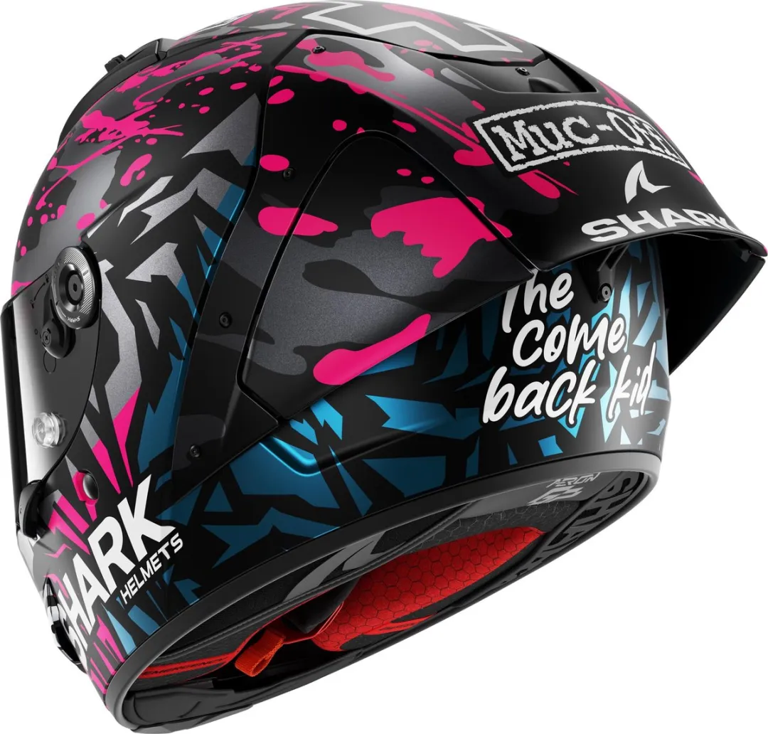 Shark Aeron GP FIM 2 Replica Carbon Helm - XS - Violet/Zwart
