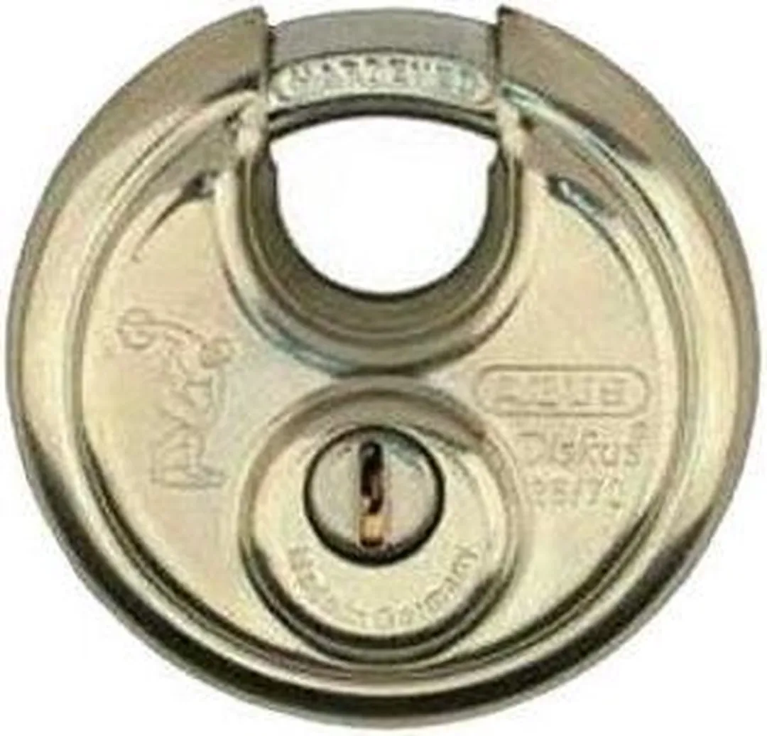 ABUS Discushangslot - 70mm - RVS - met blauwe beschermkap (Verpakt in blister)