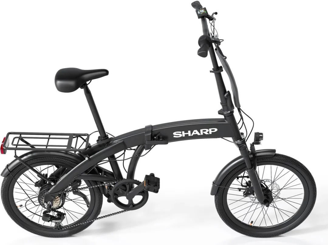 Sharp BM04EB Vouwfiets 20" - 6 Versnellingen - 370Wh - Zwart