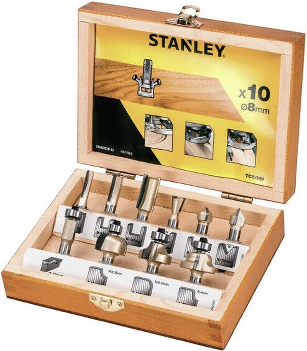 Stanley Serie Frees Set 10-delig 8mm TCT/HM