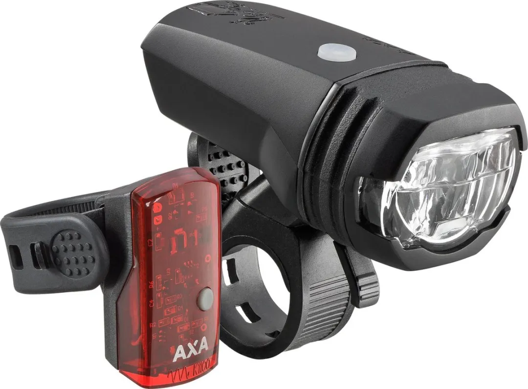 AXA Greenline 50 Lux Fietsverlichting USB - Voor & Achter - Rood/Zwart - afbeelding 6 van 6