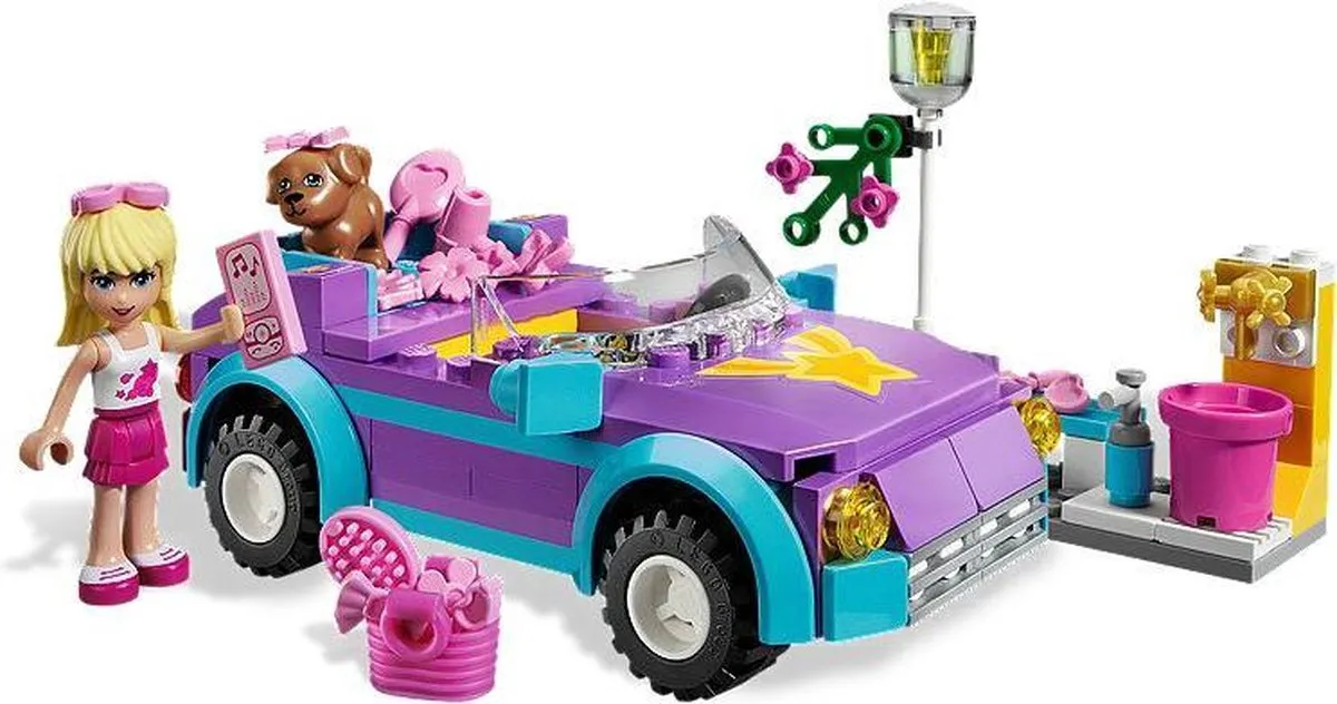 LEGO Friends Cabriolet 3183 - 130 Stukken - Paars - afbeelding 6 van 6