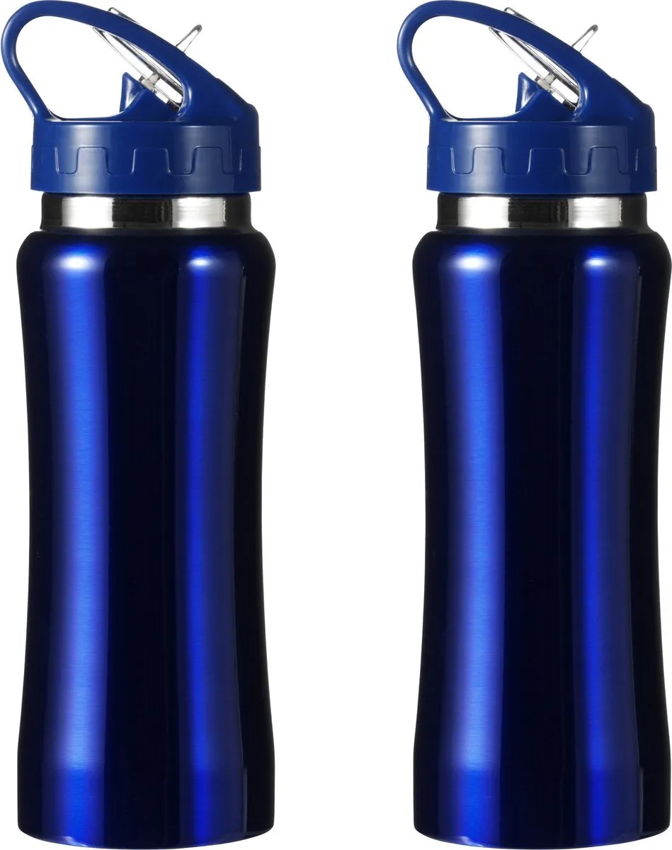 Bellatio Design Sportbidon 0.6L - Metallic Blauw