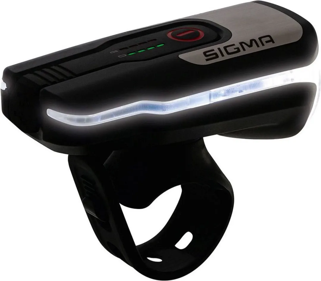Sigma Aura 80 USB Fietslamp - 80 Lux - Zwart/zilver