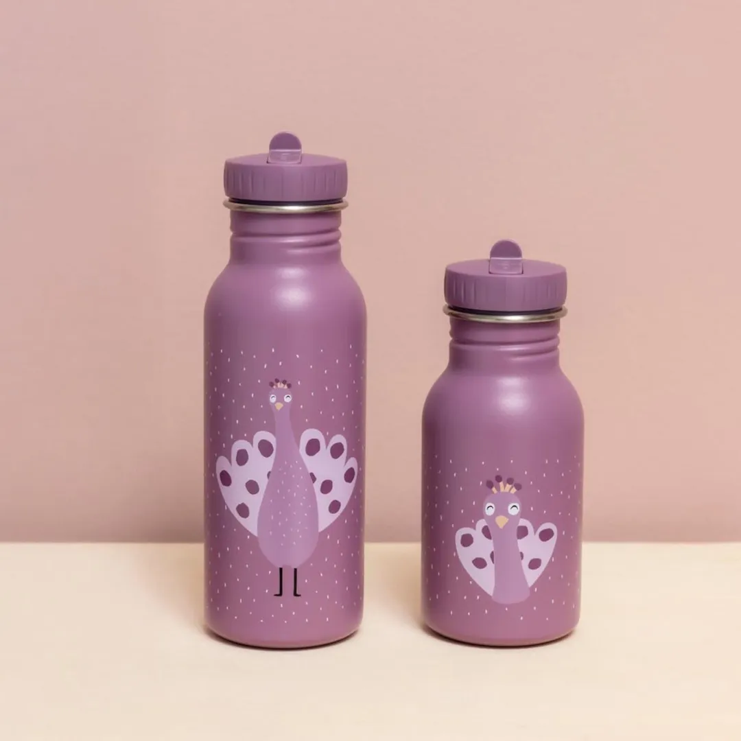Trixie Mrs. Peacock RVS Waterfles 350ml - Paars