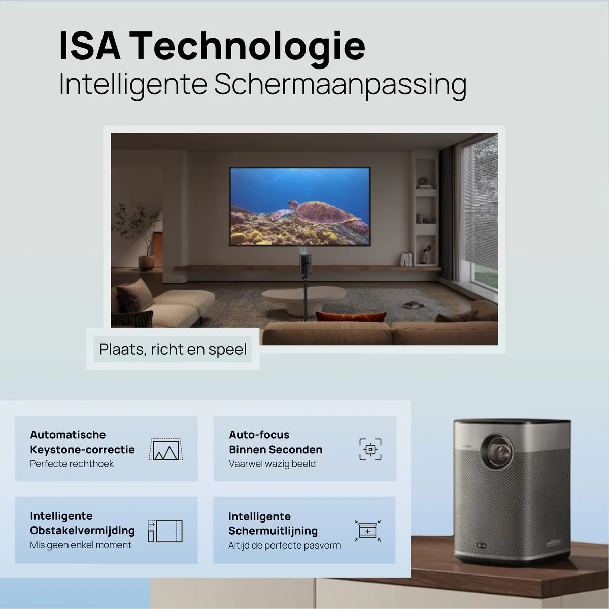 XGIMI Halo+ Smart Projector - 700 ISO Lumen - Lichtgrijs