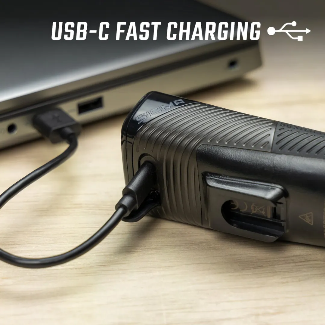 Sigma BUSTER 1100 USB LED Fietslamp - 1100 Lumen - Zwart